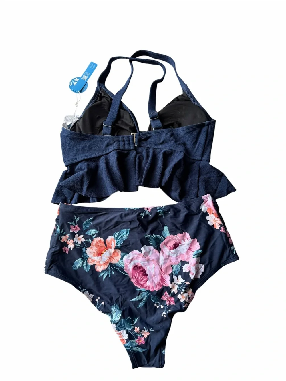 Women's NEW Cupshe Ruffled V-Neck Takini Size OX #260233